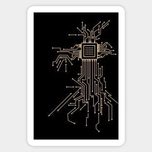 Cyborg Processing Sticker